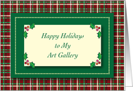 Business Christmas, for Art Gallery, Holly card