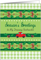 Business Christmas, to Driving Instructor card