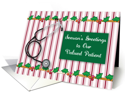 Season's Greetings to Patient, business, health care card (942970)