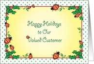 Happy Holidays to Valued Customer, Bug Control card