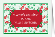 Season’s Greetings to Retail Customer, poinsettias card