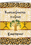 Kwanzaa Business Greetings to Employee card