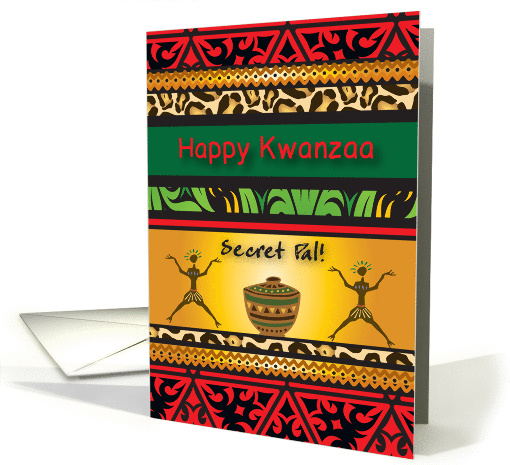 Happy Kwanzaa to Secret Pal, dancing women card (944749)