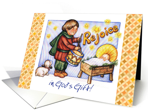 Rejoice in God's Gift, drummer boy card (946337)