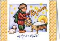 Rejoice in God’s Gift, drummer boy card