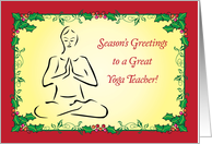 Season’s Greetings to Yoga Teacher card