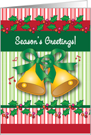 Season’s Greetings, 2 Golden Bells card