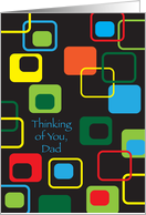 Thinking of Estranged Dad Father Retro Abstract card