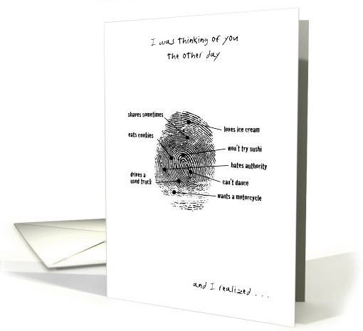 Thinking of You, Gothic theme fingerprint card (956705)