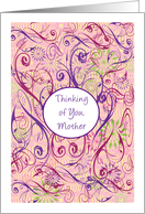 Thinking of You, to Estranged Mother/Mom, abstract card