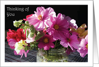 Thinking of You, to Great Grandparents, flowers card