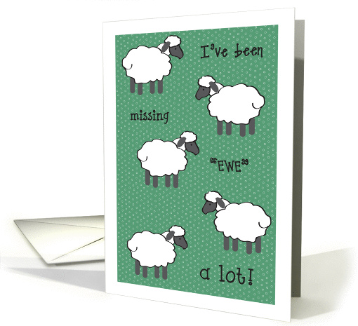 Missing Ewe sheep theme card (963555)
