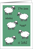 Missing Ewe sheep theme card