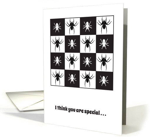 Missing You, Spider theme, checkerboard card (963989)