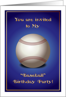 Baseball Theme Birthday Party Invitation card
