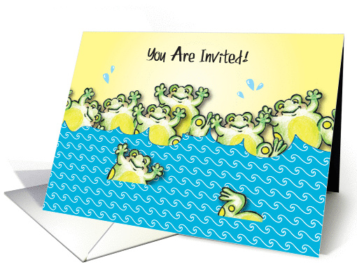 Swim/Pool Theme Birthday Party Invitation card (966427)