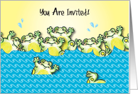 Swim/Pool Theme Birthday Party Invitation card