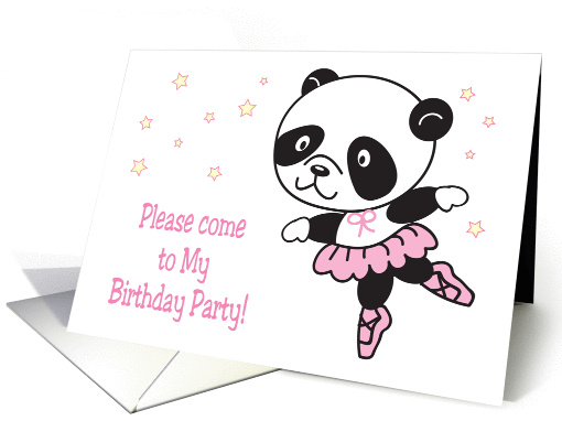 Ballerina Theme Birthday Party Invitation card (966463)