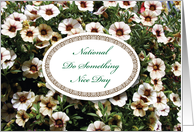 National Do Something Nice Day, flowers card