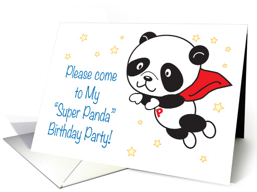 Super Panda Birthday Party Invitation card (969057)