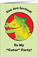 Gator Kid’s Birthday Party Invitation card