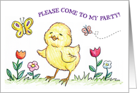 Kid’s Chick Theme Birthday Party Invitation card