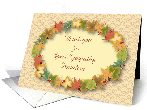 Thank You, Sympathy Donation, wreath card (976231)