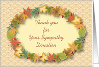 Thank You, Sympathy Donation, wreath card