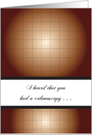 Get Well from Colonoscopy, abstract design card