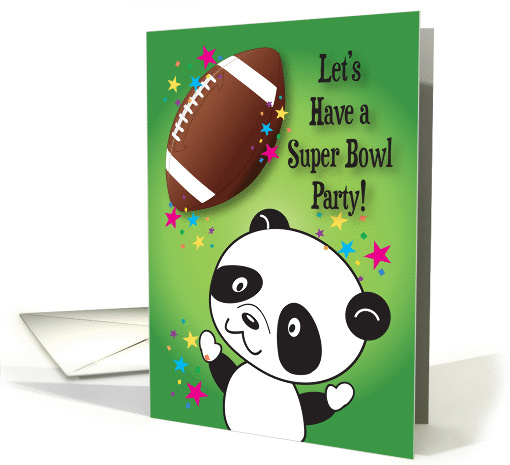 Invitation to Super Bowl Party, panda card (983989)