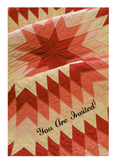Invitation to Quilting Party, quilt