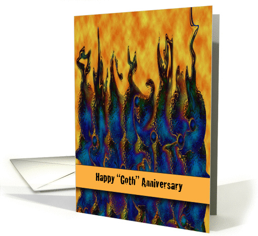 Goth Wedding Anniversary, digital abstract card (986935)