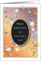 Anniversary, New Year’s Eve, celebration card