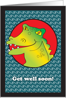 Get Well with Alligator theme card