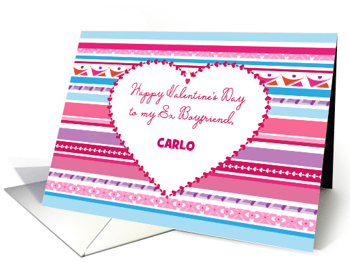 Happy Valentine's Day to Ex Boyfriend Custom Name card (992727)