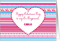 Happy Valentine’s Day to Ex Boyfriend Custom Name card