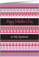 Happy Valentine’s Day to Sponsee, colorful stripes card