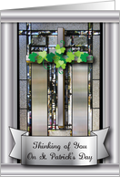 Happy St Patrick’s Day Religious Shamrocks Cross card