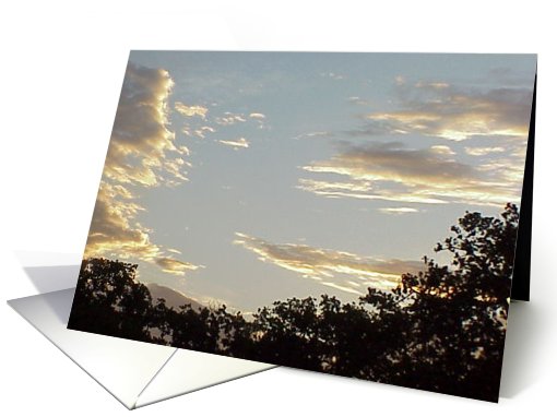 Blue Sky Golden Clouds card (453623)