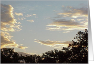 Blue Sky Golden Clouds card