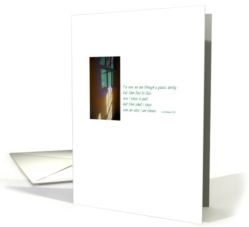 I Corinthians 13:12 Sympathy card (458649)