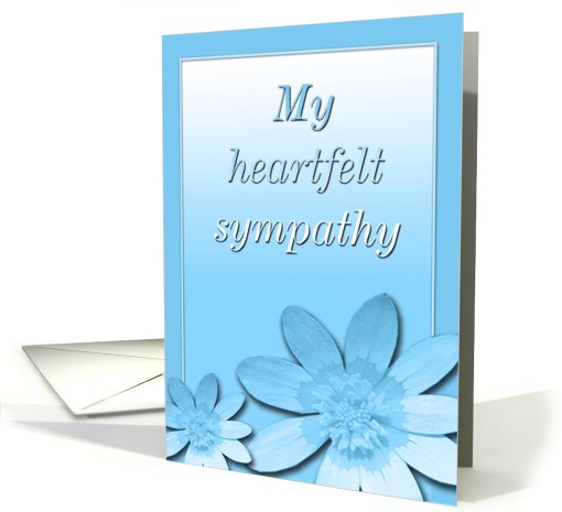 My heartfelt sympathy-blue floral card (459646)