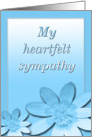 My heartfelt sympathy-blue floral card