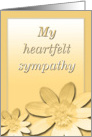 My heartfelt sympathy-yellow floral card