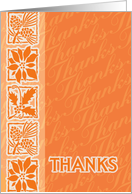 Thanks-orange color card