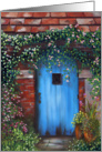 Behind Blue Door, with Rose Garden card