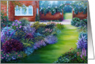 Sun Room Overlooking Beautiful Garden, Painting card