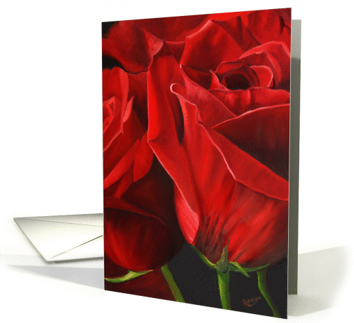 Christmas Roses, Red Roses, Roses card (1167192)