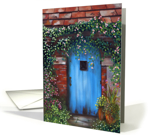 Behind Blue Door, with Rose Garden card (869897)