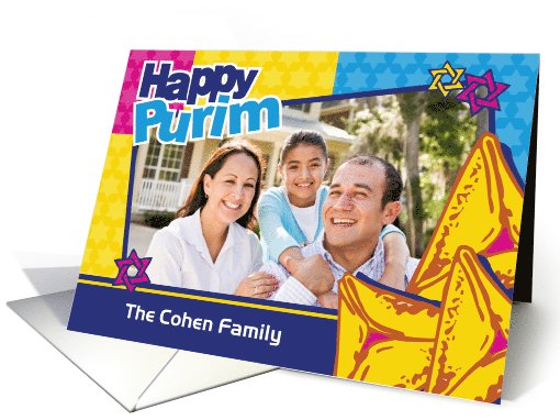 Hamentashen Jewish Photo Card - Purim card (1034995)